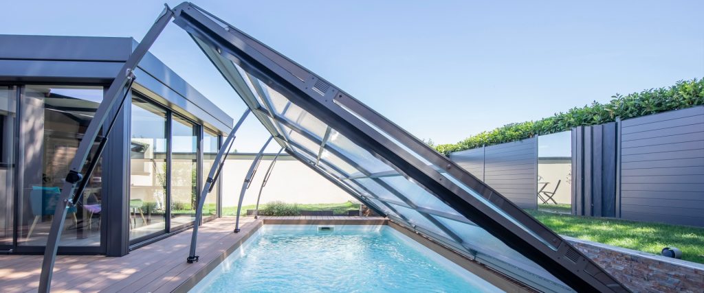 abri de piscine primo bas