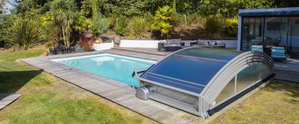 abri piscine bas motorisé