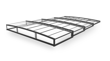 abri bas pour piscine 3d
